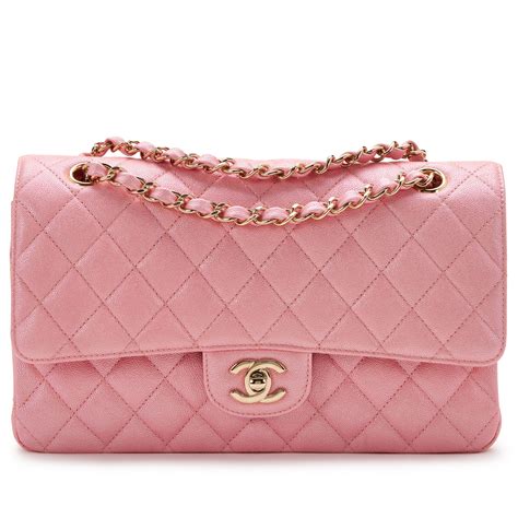 pink chanel flap